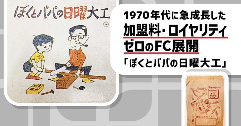 1970年代に急成長した、加盟料・ロイヤリティーゼロのFC展開「ぼくとパパの日曜大工」